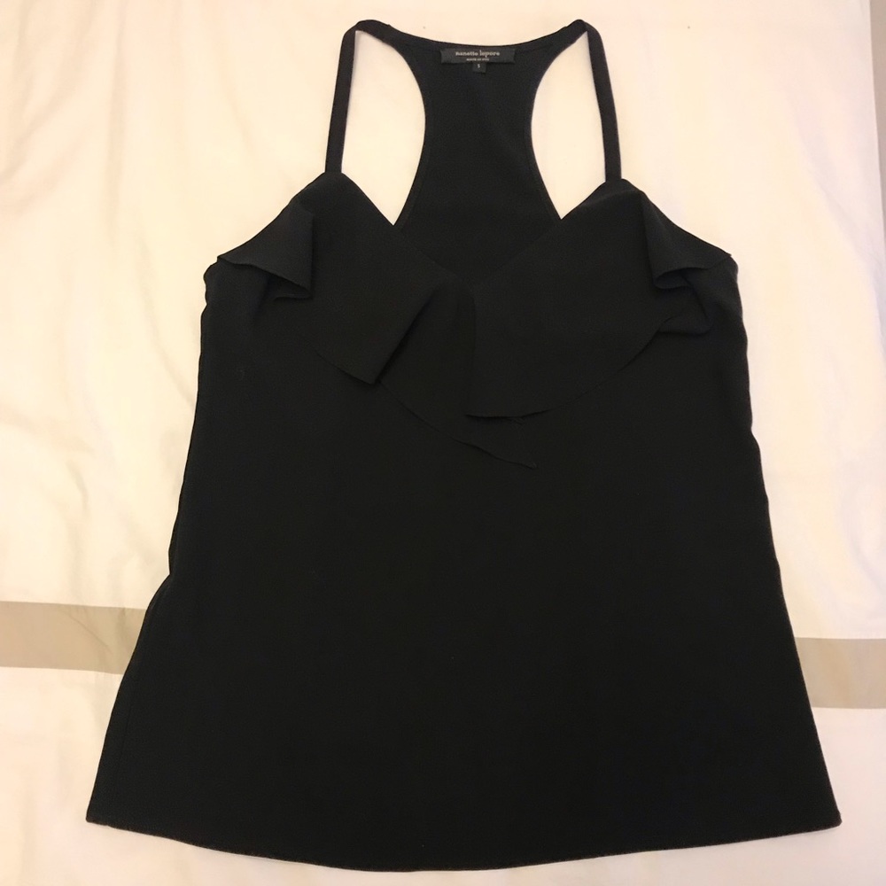 Nanette Lepore Ruffled Crepe Tank